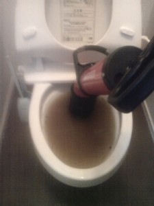 トイレが詰まった状態