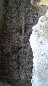 水道管から漏水