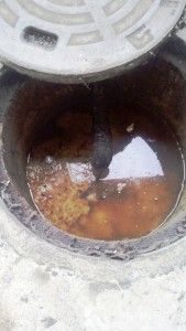 施工前の汚水桝